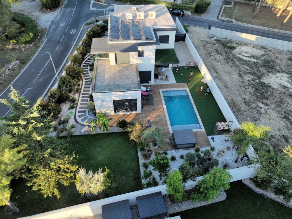 villa vue de haut